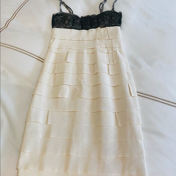 La Perla Vintage Corset Bustier black lace and cream cocktail dress - Picture 3 of 7